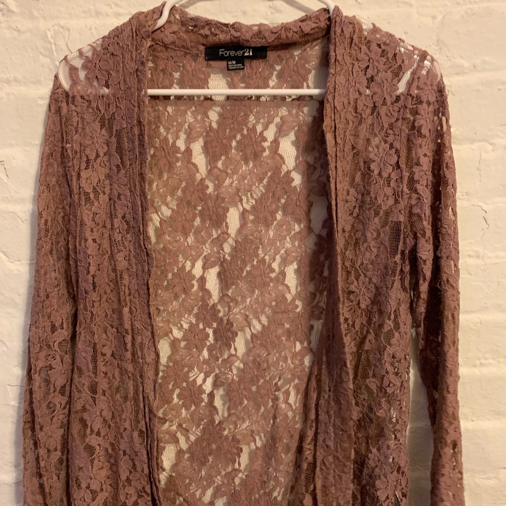 Lace Purple Cardigan- Forever 21